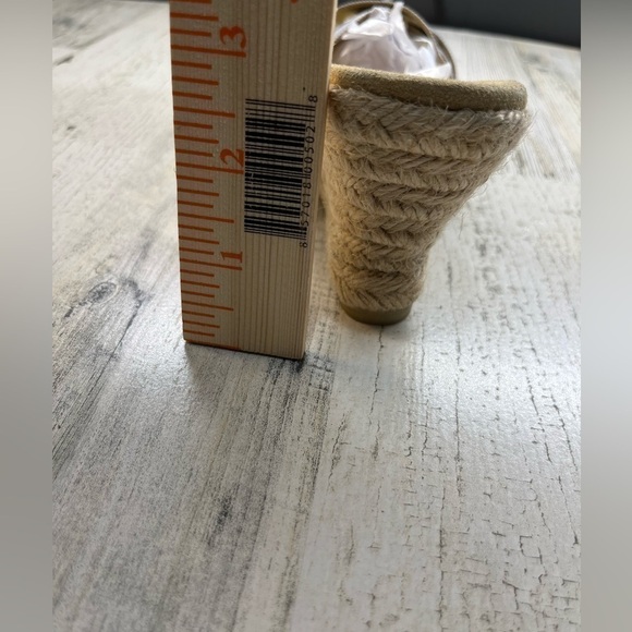 JCREW espadrille blue wedge with rubber sole  sandals size 8 preloved - Picture 7 of 8